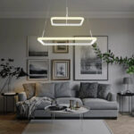 Lustre Pendente Quadrado 2 Arcos Brancos - Imagem 6