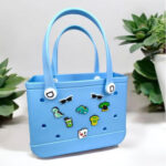 Bolsa Média Tote De Praia Azul Bebê Academia, Piscina, Clube - Imagem 4