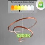Lustre Pendente 3 Arcos Rose - Imagem 5