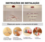Lustre Pendente 3 Arcos Rose - Imagem 8