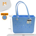 Bolsa Média Tote De Praia Azul Bebê Academia, Piscina, Clube - Imagem 3