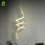 Luminária Pendente Espiral 18W LED Dourado - Imagem 2
