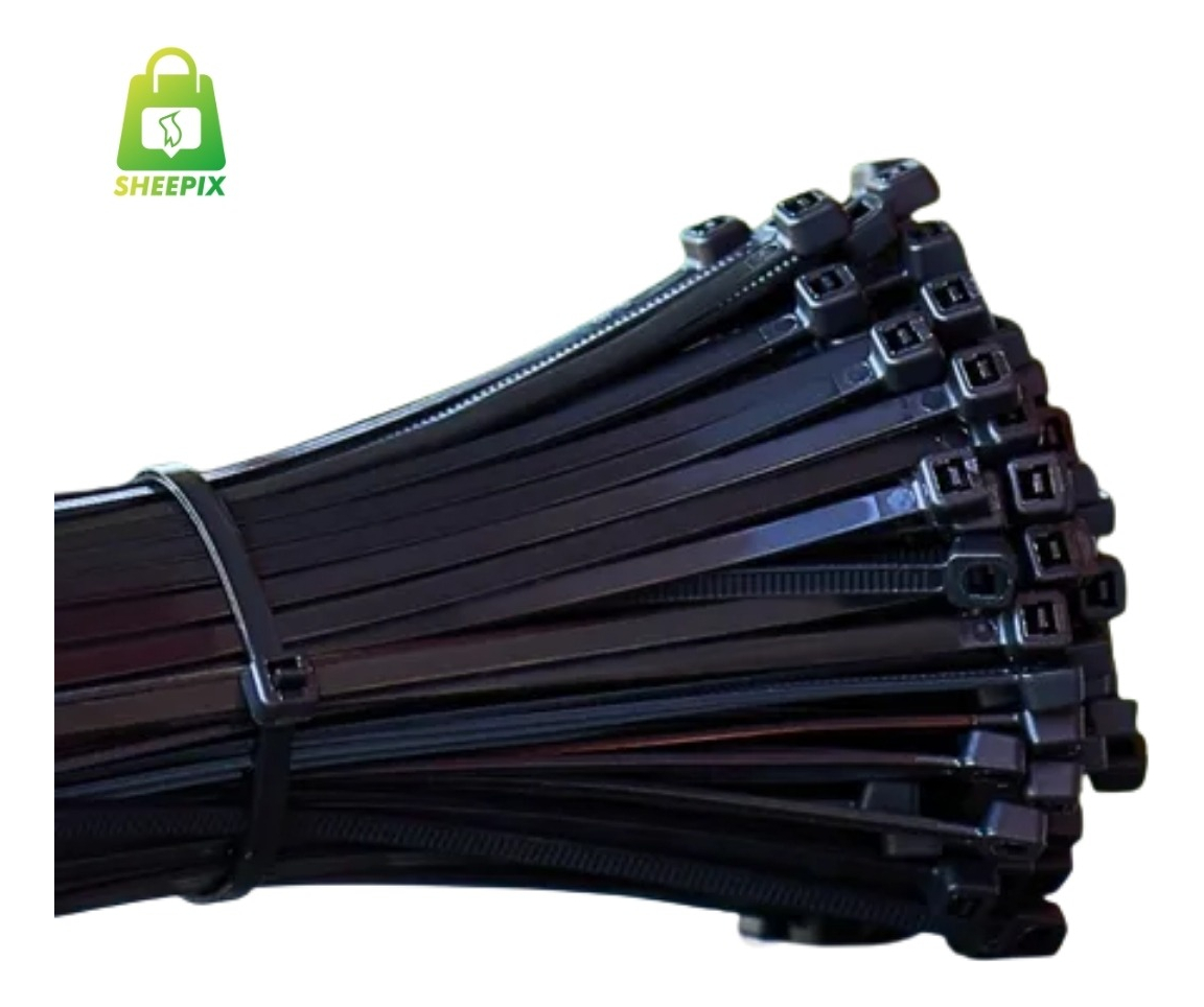 1c30dd46cc437bf1a3afc0a9c6808608-1.jpg ABRAÇADEIRA EM NYLON PRETO 200X4,6MM 100un - Imagem 4