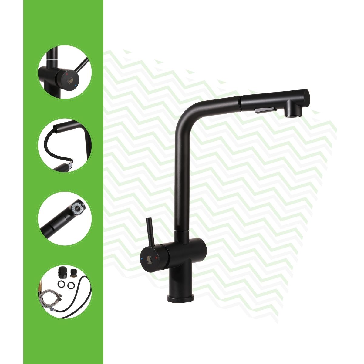 2ee2e43bf955774b619f3343a196a5c7.jpg Torneira Monocomando Gourmet Extensível Preta - Imagem 6