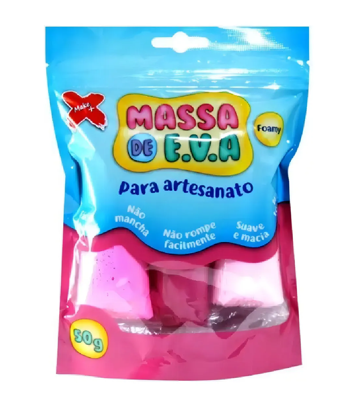 33e8f3947a98a240f59e872cc6a0beb2.webp Massa de EVA 50g 3 cores rosa, rosa claro, pink - Imagem 6