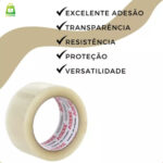 FITA ADESIVA 38MIC 45MMx40M PCT C/4 - Imagem 3