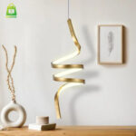 Luminária Pendente Espiral 18W LED Dourado - Imagem 6