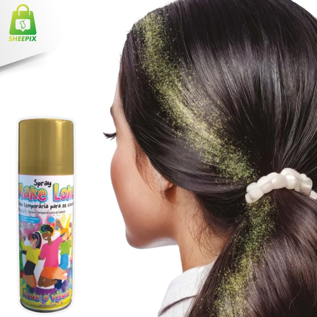 3f95afa3720d1d0350905d4b120aaf9c.jpg Spray Cabelo Loko Tinta Temporária Dourada - Imagem 2