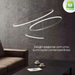 Lustre Pendente 3 Arcos Prata - Imagem 6