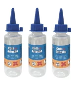 Cola Silicone Liq Do Artesão 60ml C/3un Transparente