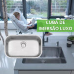 Cuba Inox Aço Acetinado C Válvula Ralo 47X30X17cm - Imagem 4