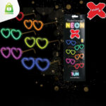 Óculos Coração de Neon 12u - Imagem 2