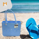 Bolsa Média Tote De Praia Azul Bebê Academia, Piscina, Clube - Imagem 7