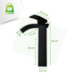 Torneira Cascata Alta Preta Monocomando Para Banheiro Alto - Imagem 4