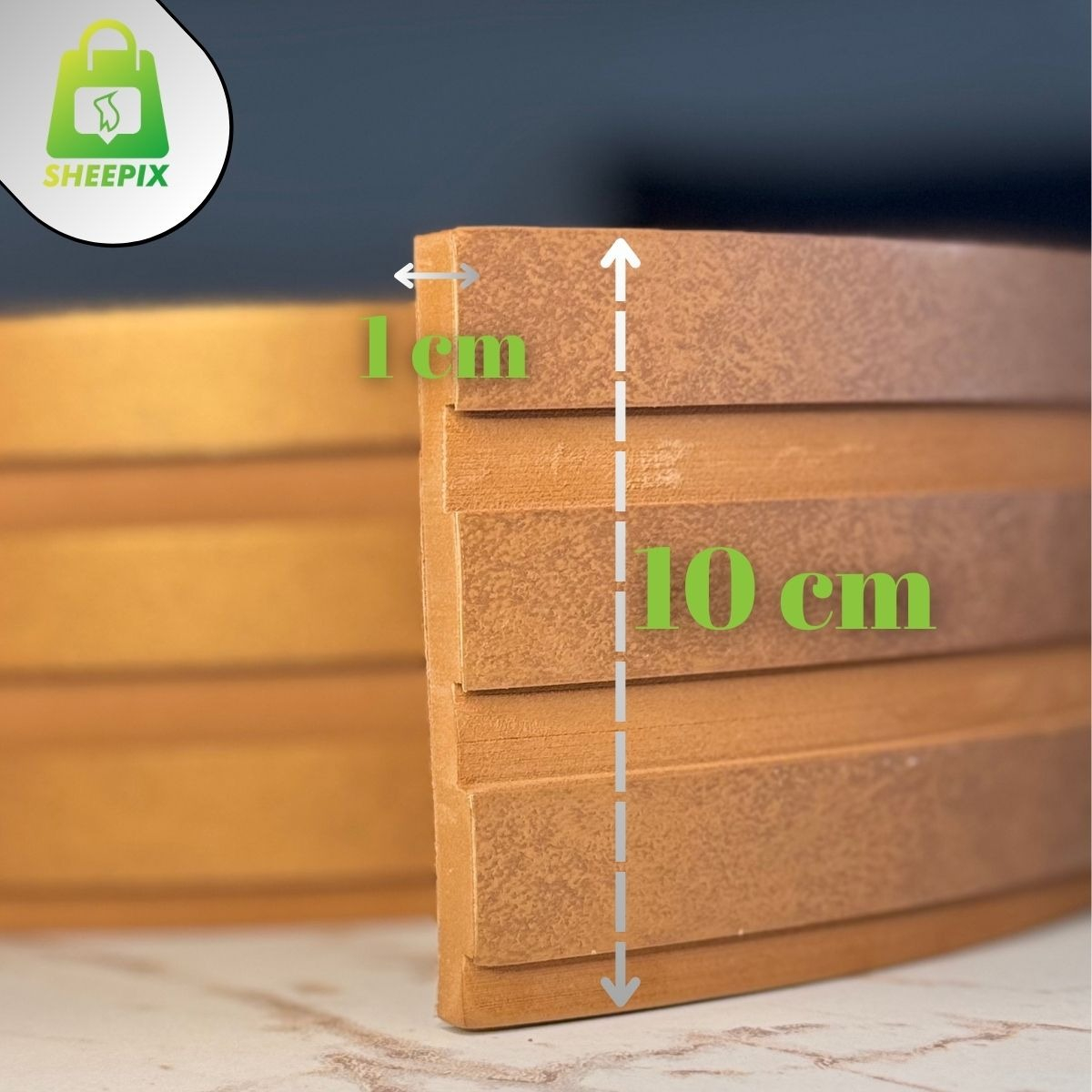 790e49deae43c722540e66956ca04eed.jpg Ripado em EVA Marrom 10cmx10mx10mm - Imagem 3
