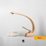 Torneira Banheiro Metal Design Curvo Rose - Imagem 5