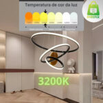 Lustre Pendente 3 Arcos Preto - Imagem 3