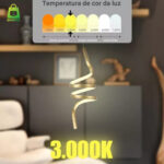 Luminária Pendente Espiral 18W LED Dourado - Imagem 3