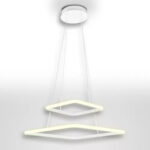 Lustre Pendente Quadrado 2 Arcos Brancos - Imagem 9