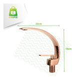 Torneira Banheiro Metal Design Curvo Rose - Imagem 3