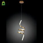 Luminária Pendente Espiral 18W LED Dourado - Imagem 7