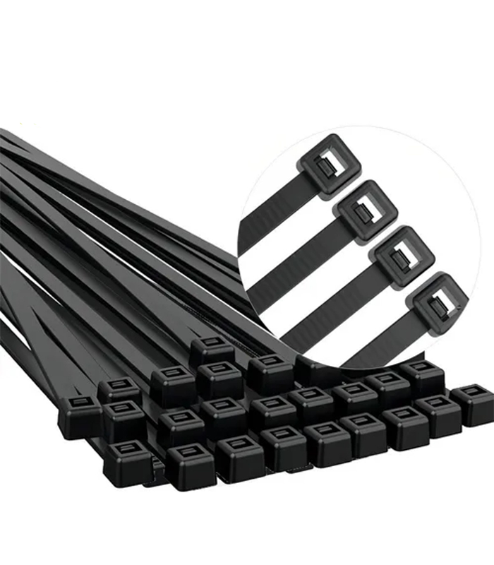 ABRAÇADEIRA EM NYLON PRETO 380X7,6mm 100un ABRAÇADEIRA EM NYLON PRETO 380X7,6mm 100un - Imagem 1
