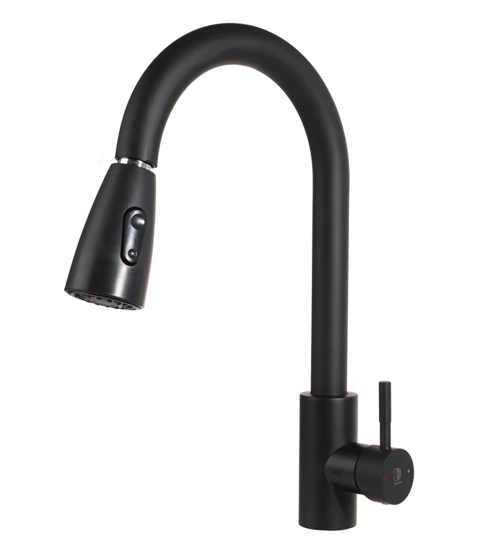 D_NQ_NP_2X_635239-MLB82711791485_022025-F-torneira-cozinha-extensor-preto-fosco-inox-304-monocomando Torneira Cozinha Monocomando Extensível Preto Fosco - Imagem 1