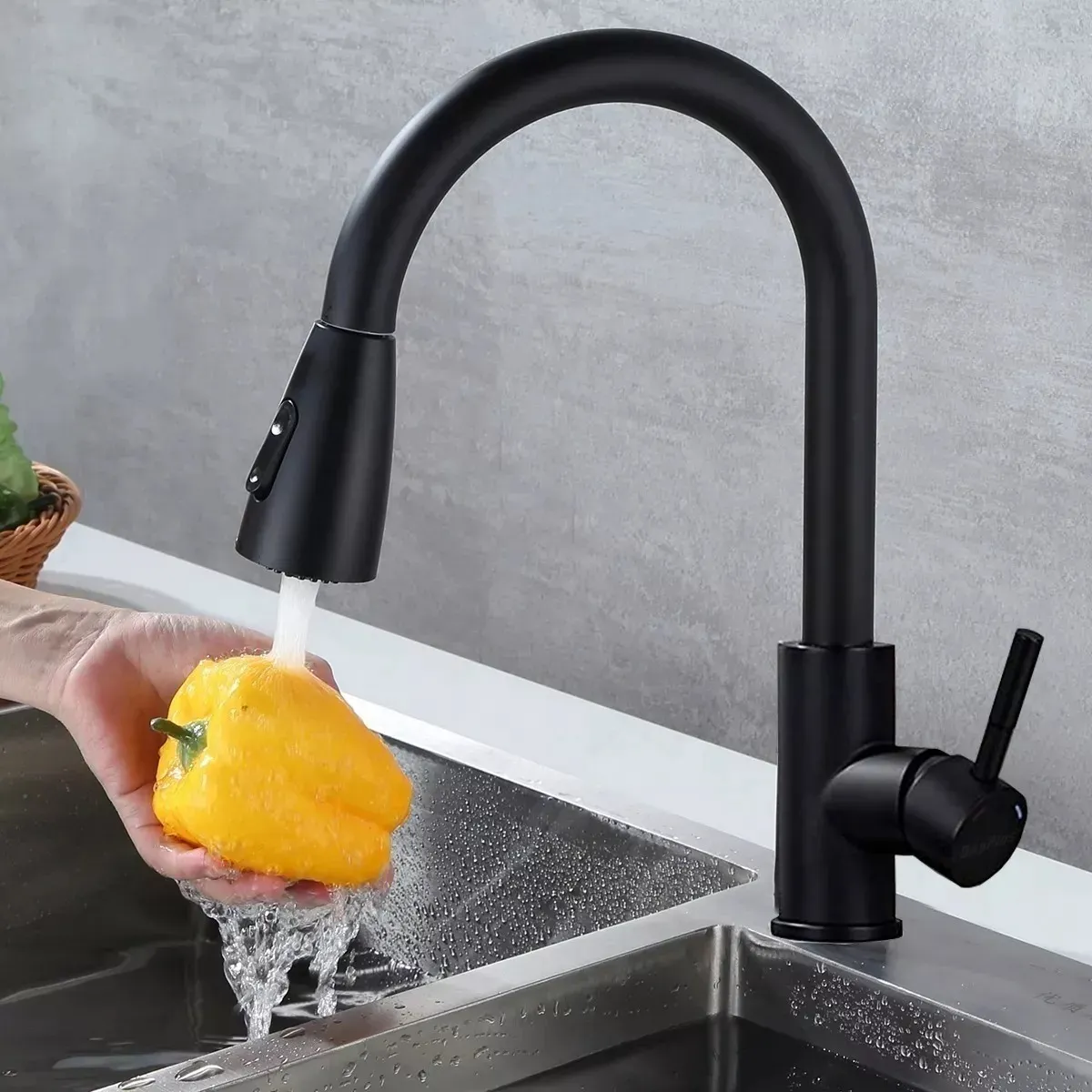 D_NQ_NP_2X_738392-MLB83014116461_032025-F-torneira-cozinha-extensor-preto-fosco-inox-304-monocomando Torneira Cozinha Monocomando Extensível Preto Fosco - Imagem 8