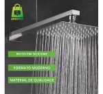 Ducha Quadrada 20x20cm Braço 40cm Inox Preta - Imagem 7