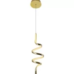 Luminária Pendente Espiral 18W LED Dourado