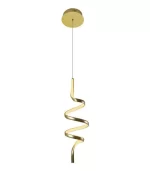 Luminária Pendente Espiral 18W LED Dourado