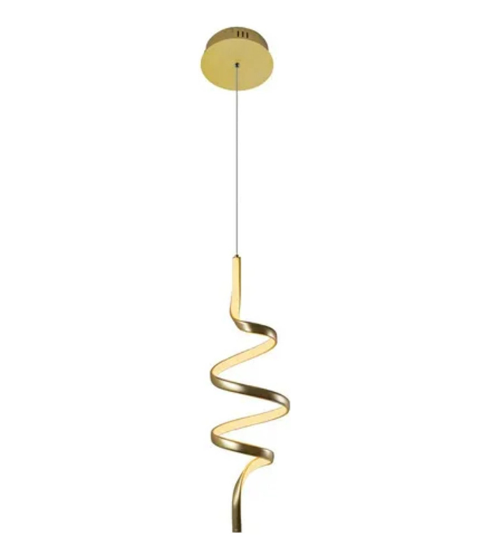 Luminária Pendente Espiral 18W LED Dourado Luminária Pendente Espiral 18W LED Dourado
