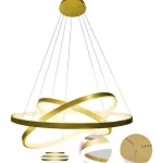 Lustre Pendente 3 Arcos Dourado