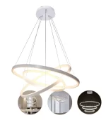 Lustre Pendente 3 Arcos Prata