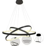 Lustre Pendente 3 Arcos Preto