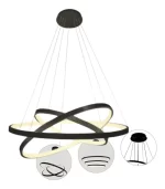 Lustre Pendente 3 Arcos Preto