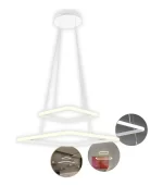 Lustre Pendente Quadrado 2 Arcos Brancos
