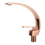 Torneira Banheiro Metal Design Curvo Rose