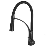 Torneira Banheiro Monocomando 50cm Flexível Preta