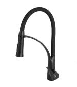 Torneira Banheiro Monocomando 50cm Flexível Preta