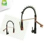 Torneira Gourmet Monocomando 50cm Preta e Rose