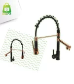 Torneira Gourmet Monocomando 50cm Preta e Rose