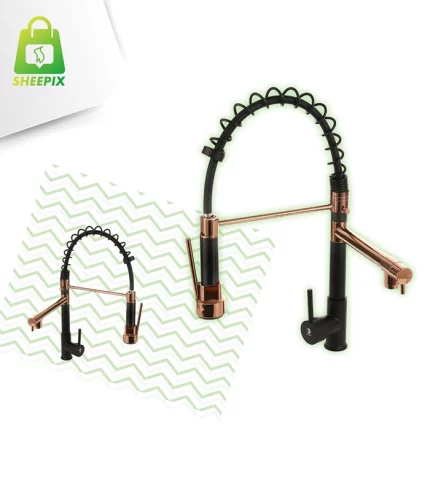 Torneira Gourmet Monocomando 50cm Preta e Rose