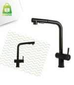 Torneira Monocomando Gourmet Extensível Preta