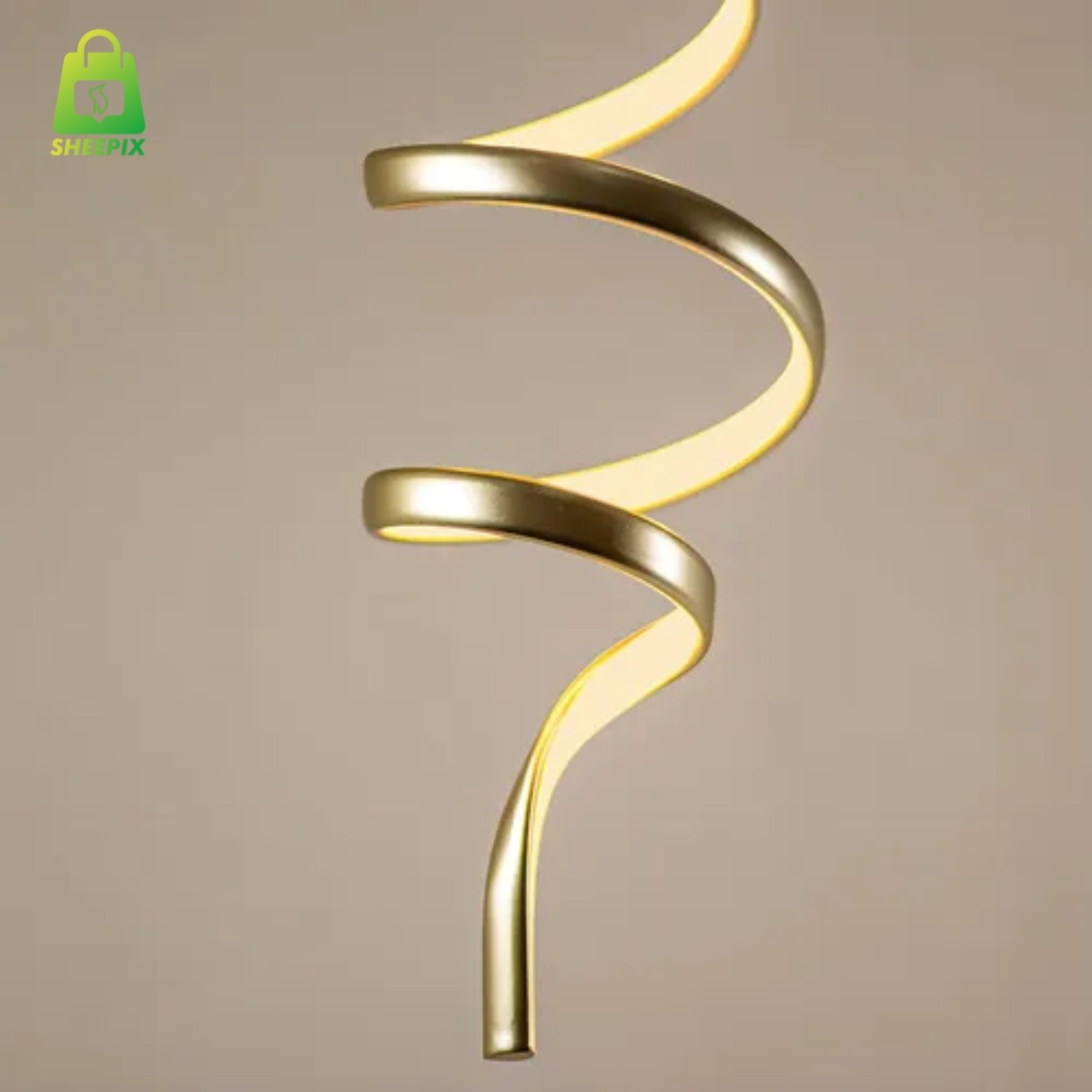 a73dadced6f98a703f8b3183c4be3789.jpg Luminária Pendente Espiral 18W LED Dourado - Imagem 8