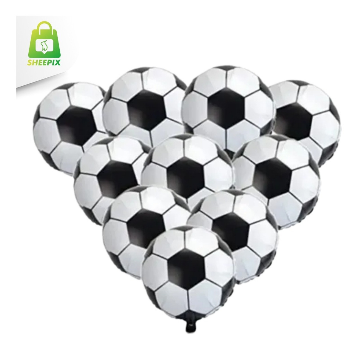 ab4f27d719e68e11e59f88ce949e0405.jpg Balão Bexiga Metalizado Bola de Futebol 20 50CM - Imagem 3
