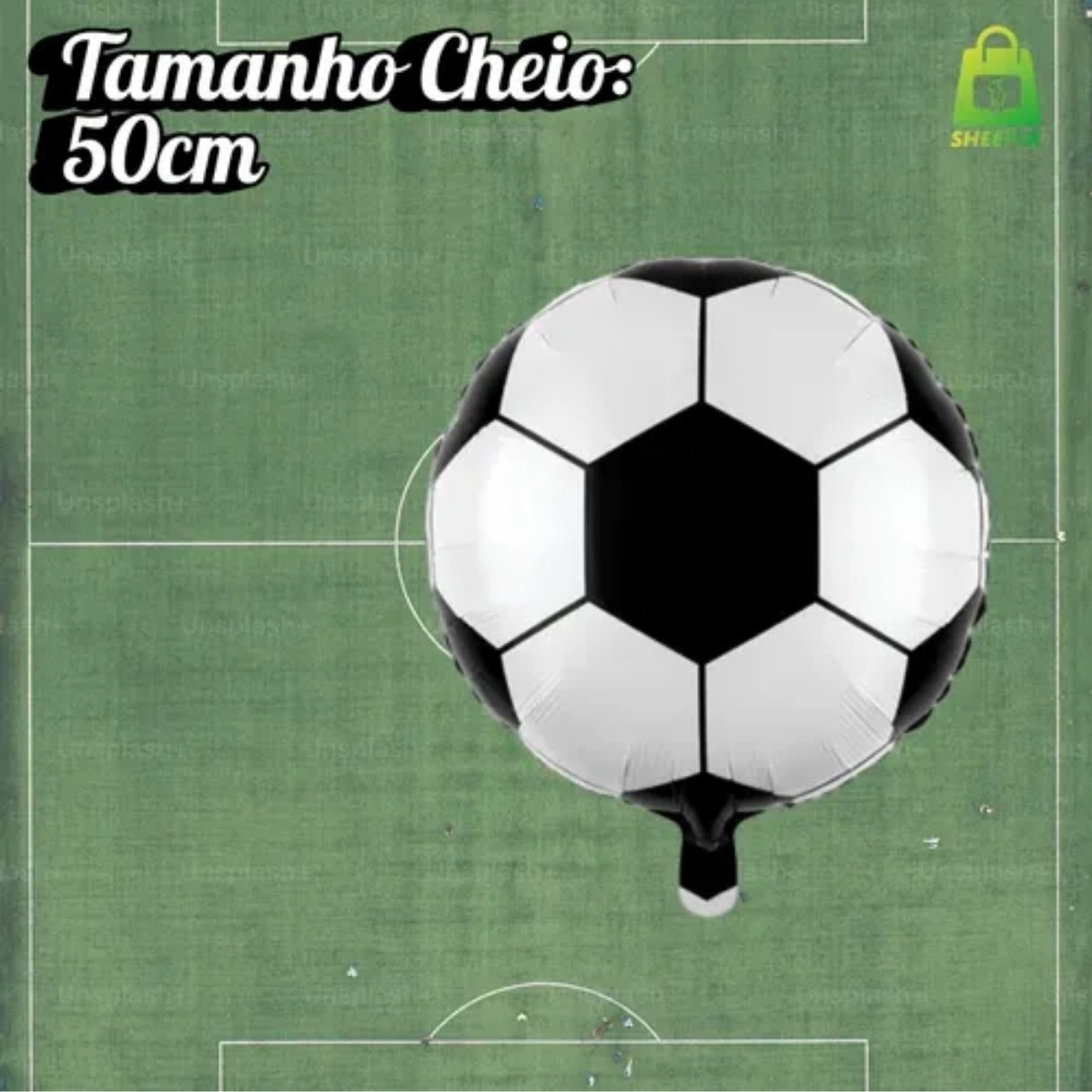 ab6f927ba54720c77fdb9a9fb4d4343e.jpg Balão Bexiga Metalizado Bola de Futebol 20 50CM - Imagem 4