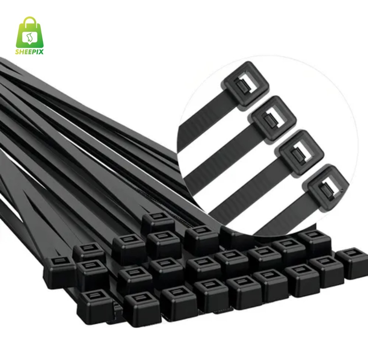 aed2008091349acacffb6f8868231112-1.jpg ABRAÇADEIRA EM NYLON PRETO 550X7,6MM 100un - Imagem 5