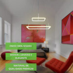 Lustre Pendente Quadrado 2 Arcos Brancos - Imagem 3