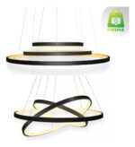 Lustre Pendente 3 Arcos Preto - Imagem 7